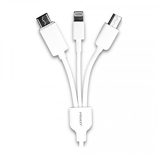 Cáp sạc Pisen 3in1 (TypeC, Micro, Lightning)