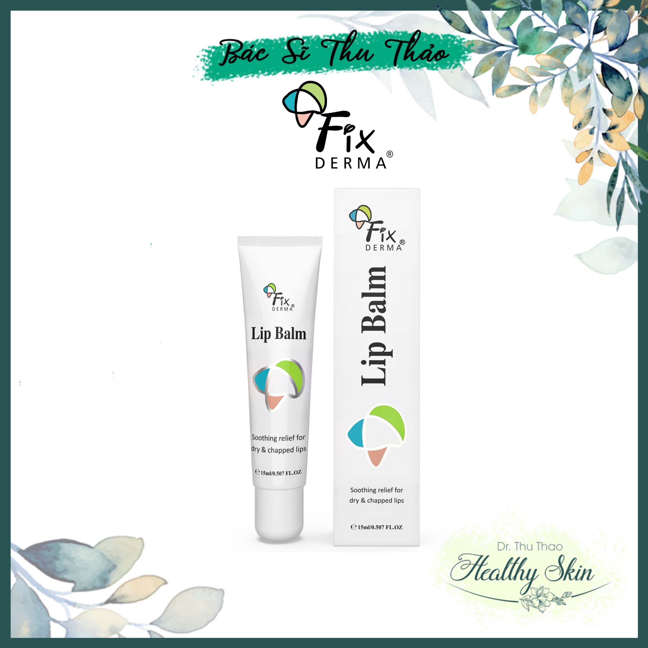[15mL] SON DƯỠNG MÔI FIXDERMA LIP BALM - LIP SHIELD SPF50