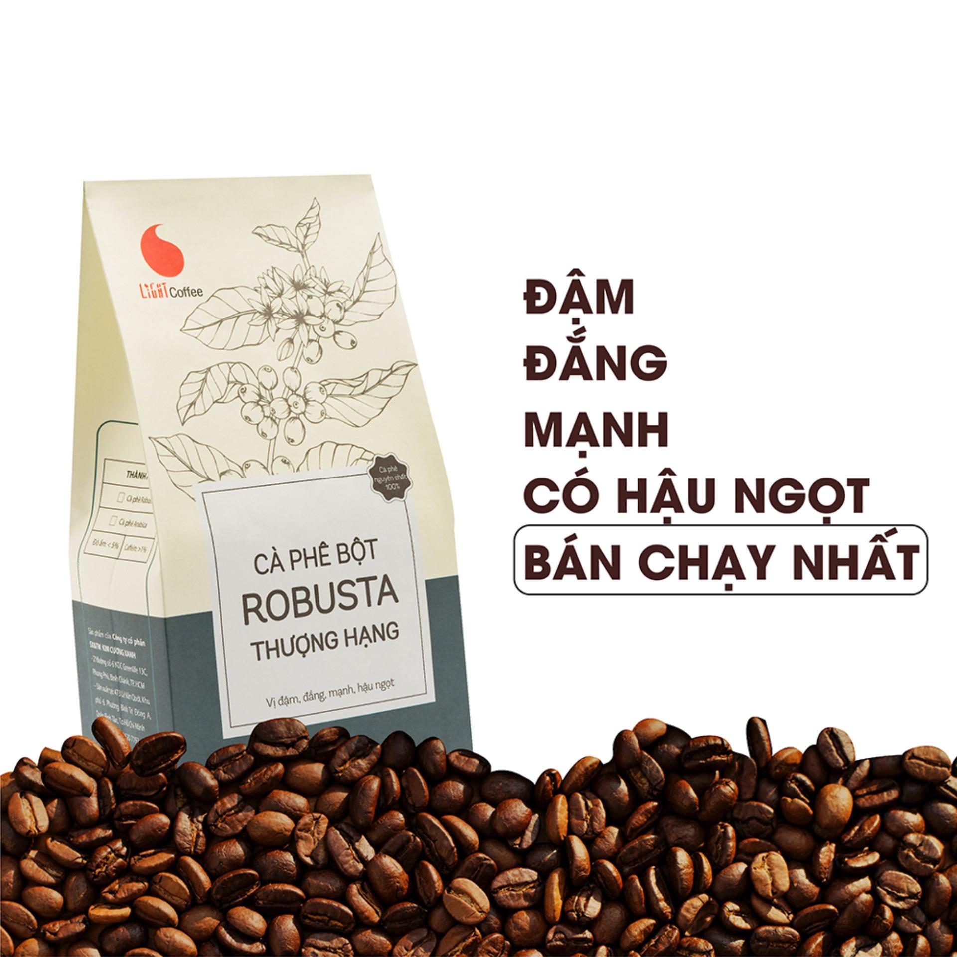 Cà phê hạt Robusta Thượng Hạng - nguyên chất 100%  - Light Coffee - 500gr