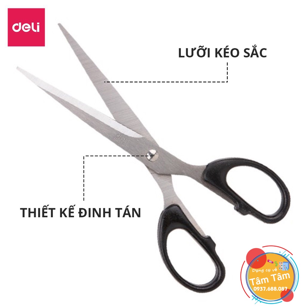 -Kéo cắt giấy, Kéo Văn Phòng Deli 6009