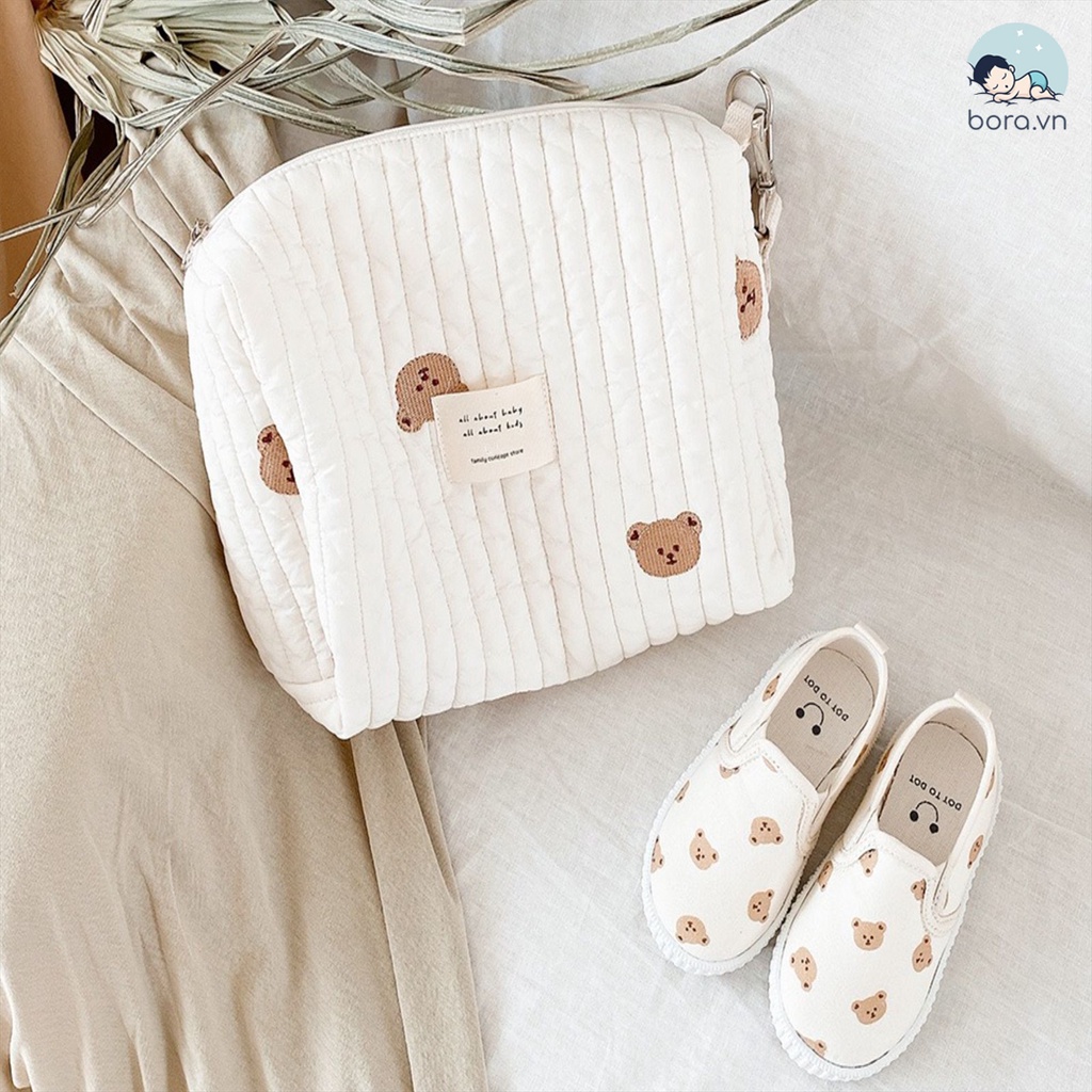 Túi treo xe đẩy đựng đồ cho bé phong cách Hàn Quốc