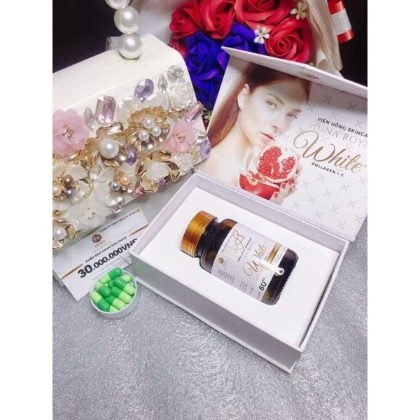 [CHÍNH HÃNG] Viên uống trắng da Huna Royal White+++