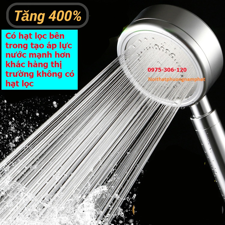 [HCM][NƯỚC TĂNG ÁP MẠNH] Bộ Tay Sen Tắm Vòi Hoa Sen TĂNG ÁP TS07 và dây và cài sen có video so sánh nước rất mạnh tia nước mịn nhỏ massage