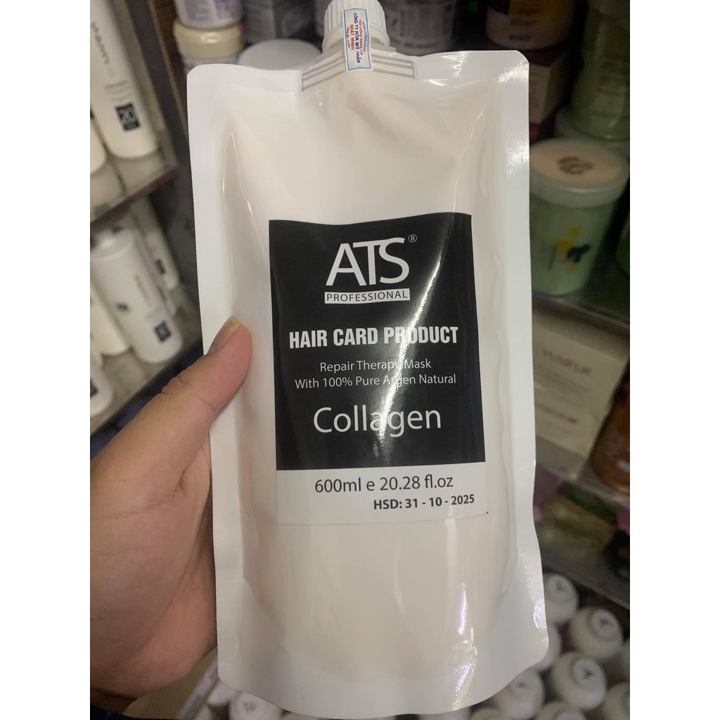 Kem hấp tóc phục hồi chuyên sâu ATS Collagen 600ML