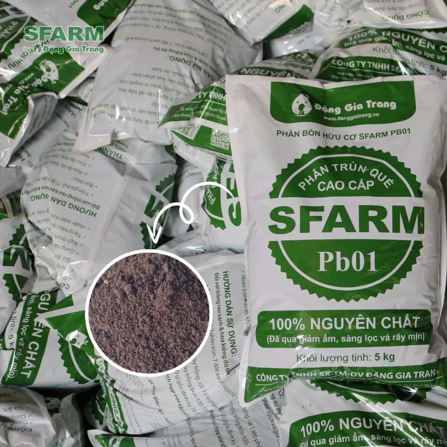 Phân trùn quế SFARM PB01 – đã xử lý (2-5kg)