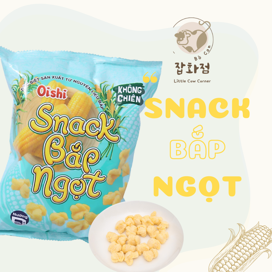 Combo 10 gói bánh snack bim bim bắp ngọt/vị phô mai/vị sữa oishi 32g
