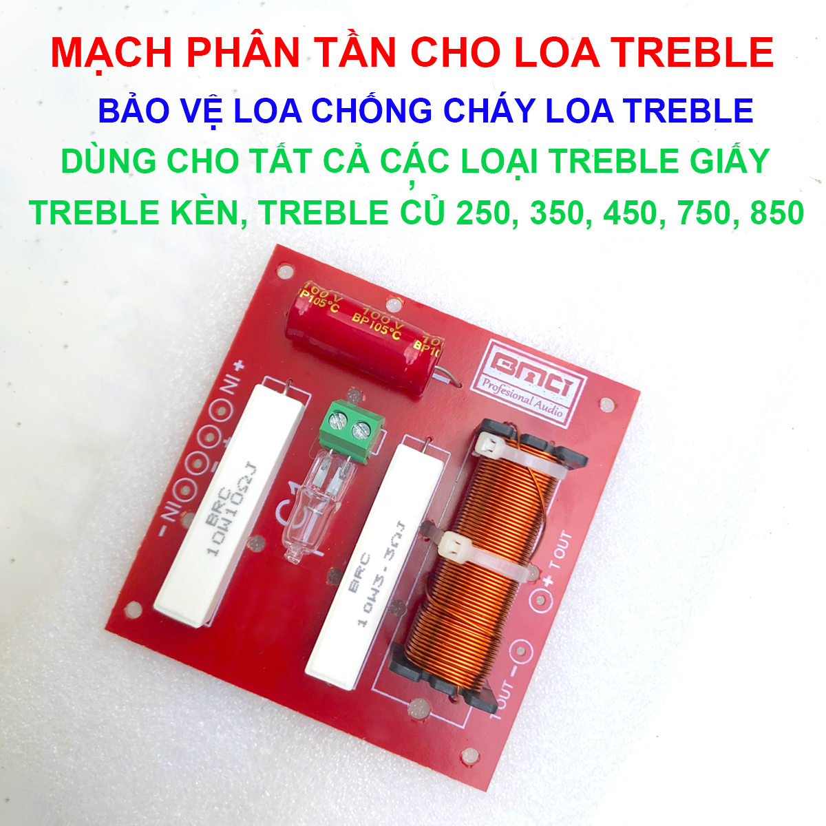 Circuit stool frequency and protect Speaker treble 250, 350, 450, 750, 850 treble horn-flame retardant speaker treble by Lamp Bear load.