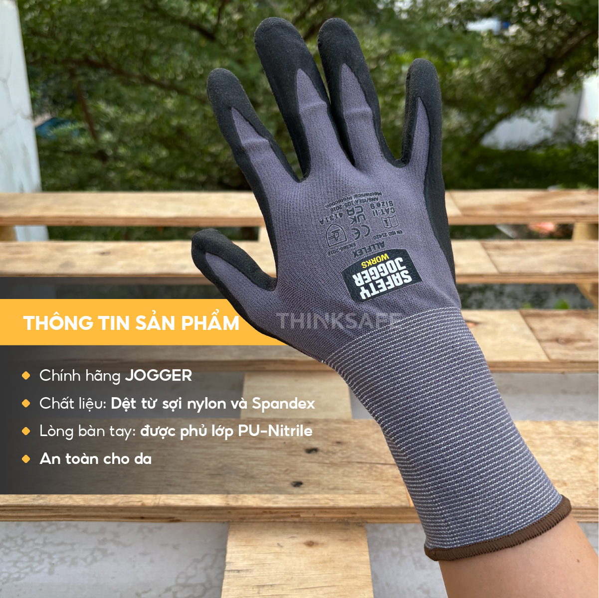Găng bảo hộ đa năng Jogger Allflex co giãn linh hoạt găng tay thao tác cơ khí chính xác sử dụng cho kỹ thuật, cơ khí - Thinksafe