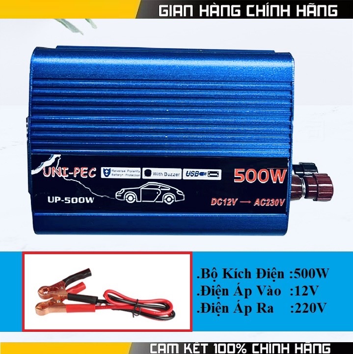 Bộ kích 12v lên 220v 500w