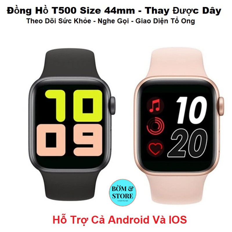 Đồng Hồ Hot Nhất Thông Minh Smartwatch Series 5 T500 Fullbox Chống Nước -Thay Hình Nền Theo Ý Muốn - Gọi điện nghe nhạc trực tiếp - Thông báo tin nhắn - Theo Dõi Sức Khỏe Mọi Người Giao diện 100% Tiếng Việt