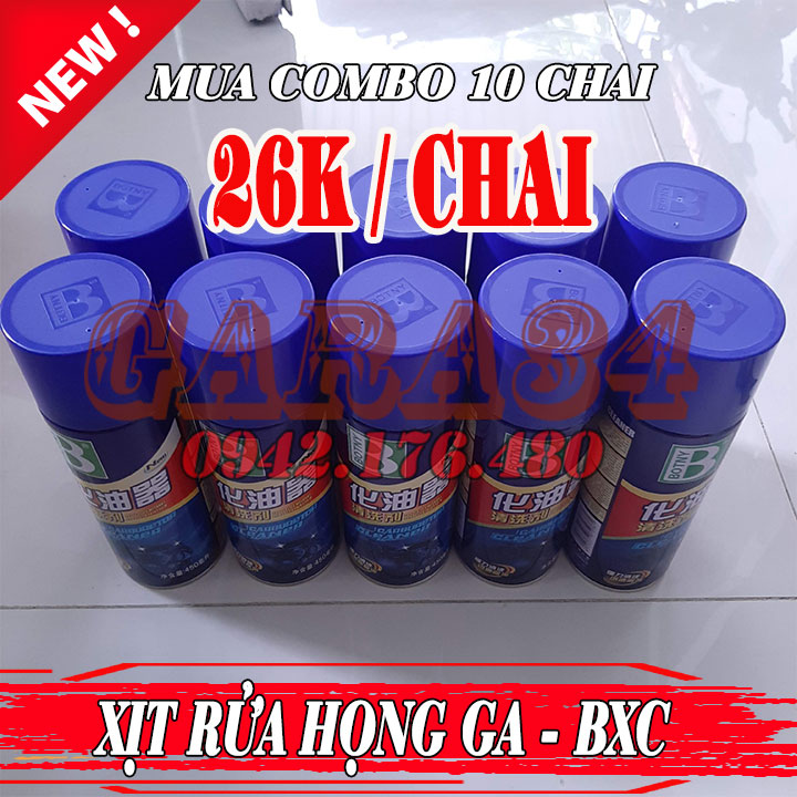 [SIÊU RẺ CHÍNH HÃNG] COMBO 12 CHAI XỊT RỬA HỌNG GA - BÌNH XĂNG CON