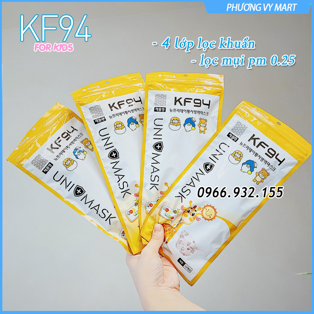 10 chiếc khẩu trang trẻ em 4 lớp KF94 UNI MASK