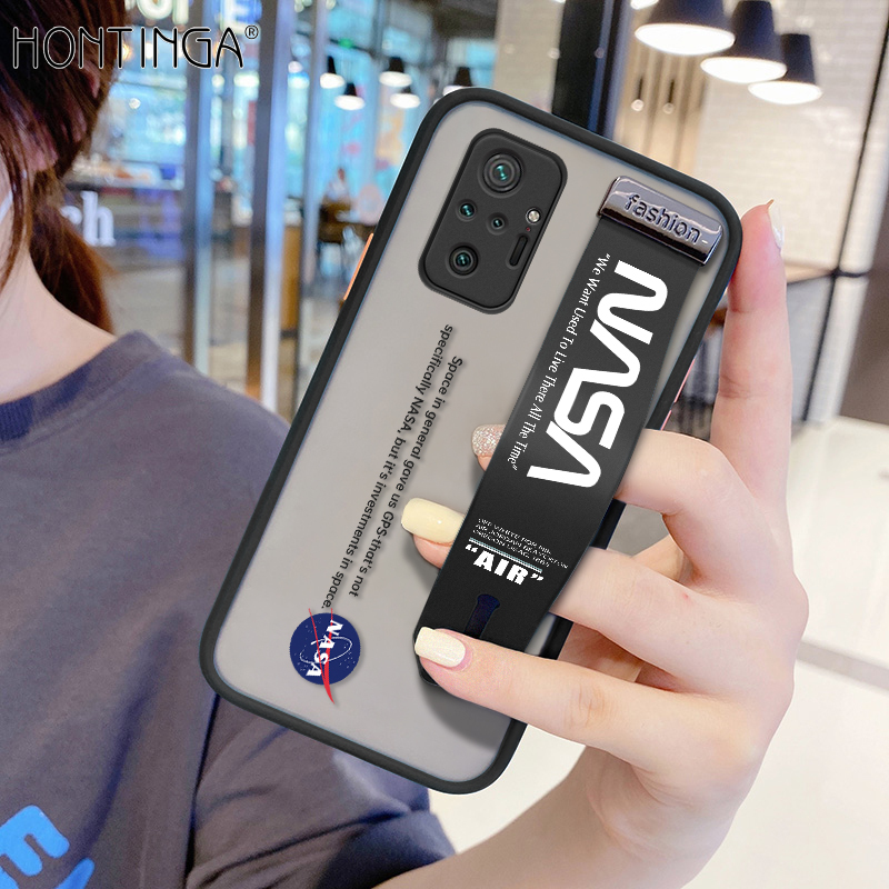 Hontinga Casing Case For Xiaomi Redmi Note 10 Pro Case Shockproof NASA Transparent Phone Case Soft Edge Full Lens Protection Camera Protector Back Cover Casing Hard Case For Boys For Grils