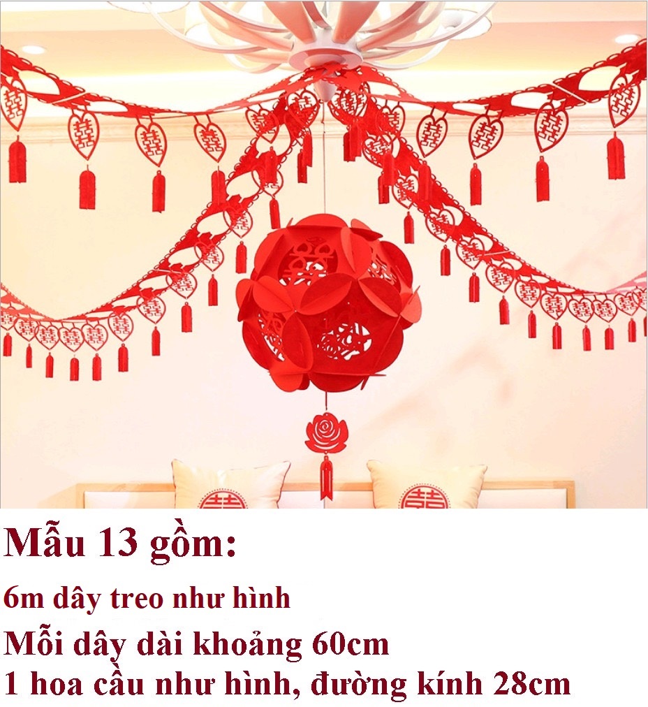 Set trang trí trần nhà ngày cưới