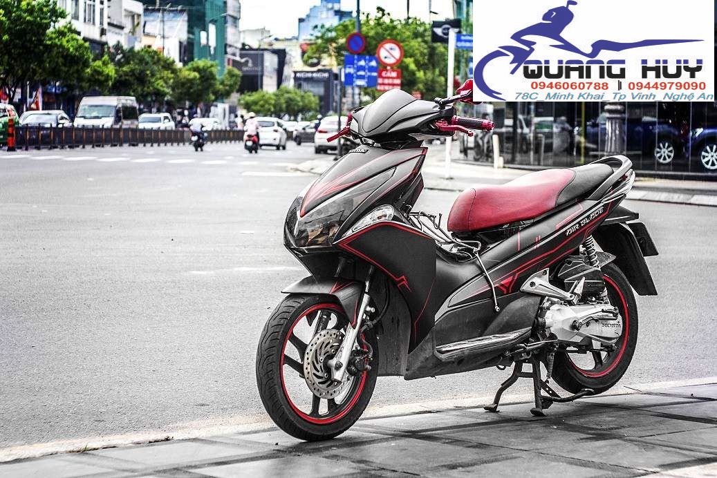 Tem trùm airblade đen chỉ đỏ slider,team decal ab 2011