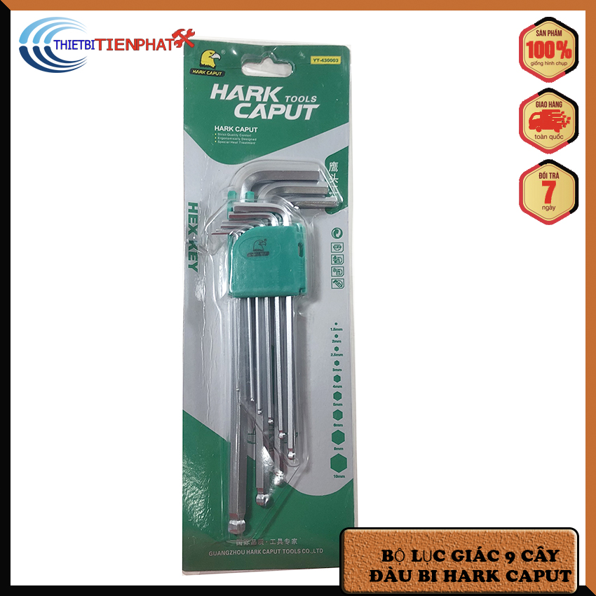 Bộ Lục Giác Đầu Bi Đa Năng 9 món Đủ Size Hark CaPut (Chính Hãng)