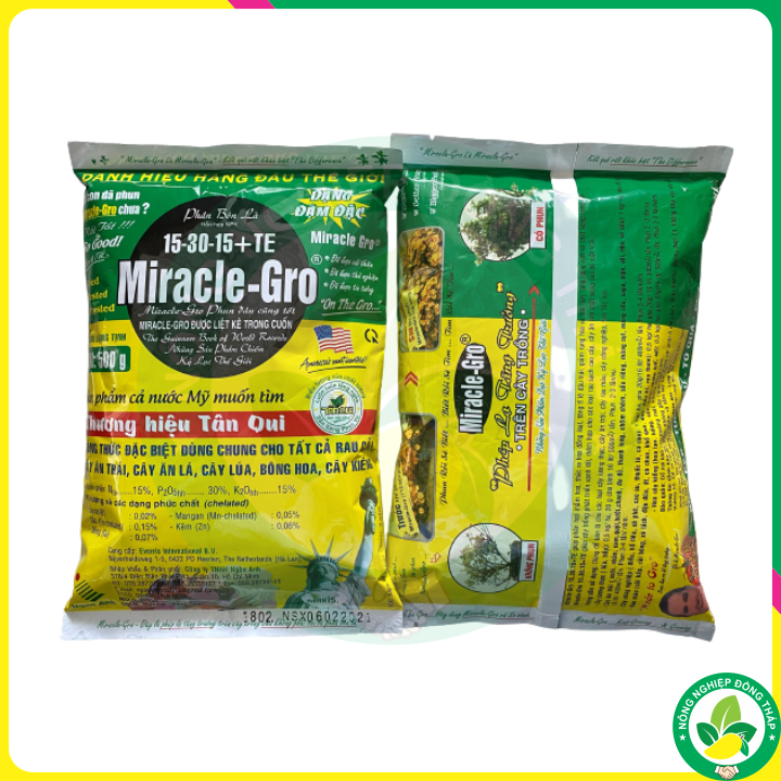 Phân bón lá Miracle-Gro USA (15-30-15) gói 500g