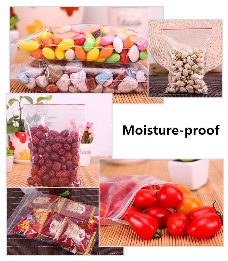 HCM - (1KG) Túi Zipper Chỉ Đỏ - Đủ Các Size Giá Rẻ