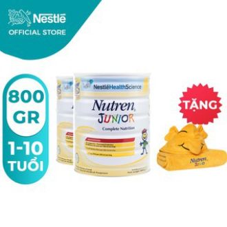 Tặng 01 Khăn choàng tắm Combo 2 lon Sữa bột Nutren Junior 800gr