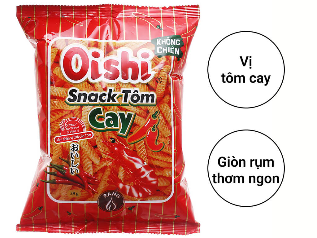 Snack vị tôm cay Oishi gói 32g