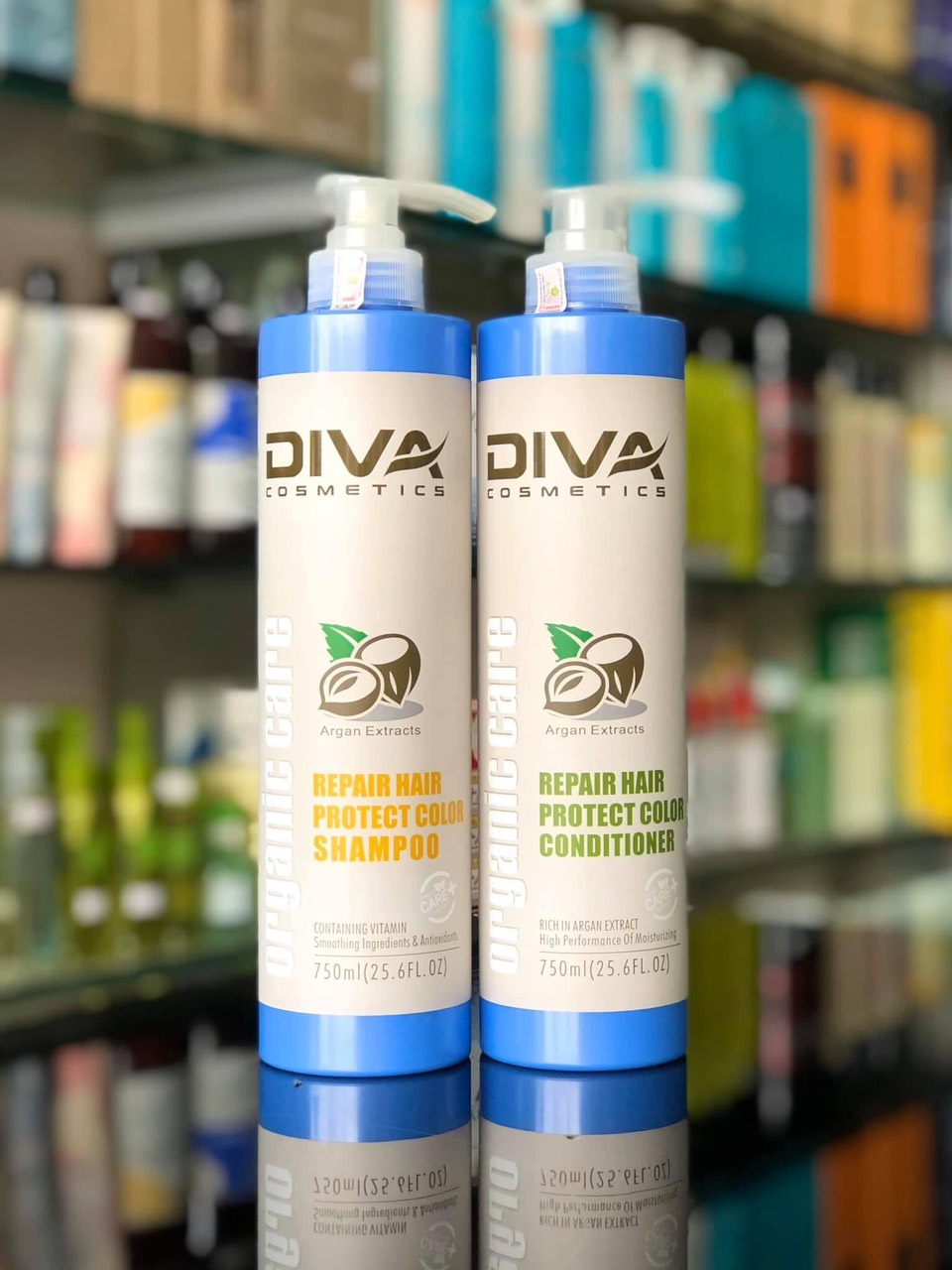 Cặp Dầu Gội Xả Cao Cấp Diva 750ml chính hãng