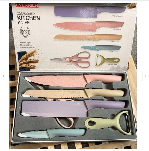 Bộ dao kéo 6 món lúa mạch sịn sò siêu sắc bén - Set dao lúa mạch 6 món
