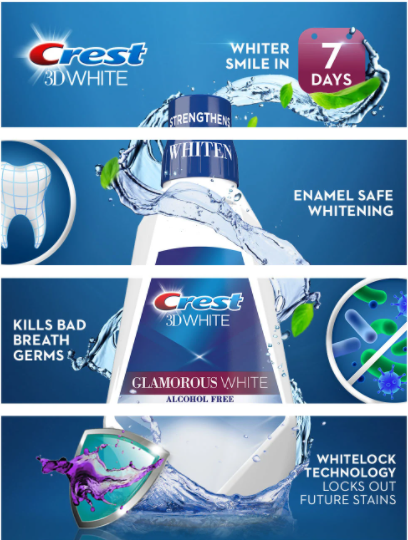 [ĐỦ LOẠI] Nước Súc Miệng Crest 3D White Mouthwashes