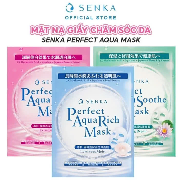 [HCM]Mặt nạ dưỡng da đàn hồi và sáng mịn SENKA 25ml