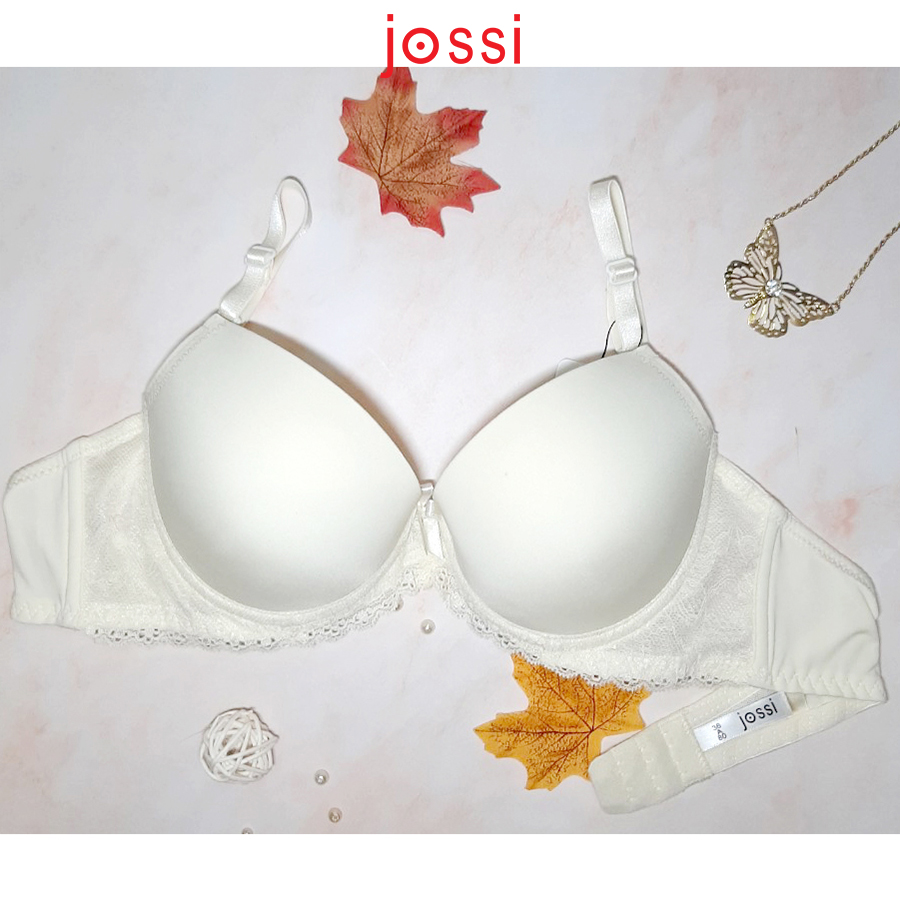 Áo lót trơn phối ren, mút mỏng, cúp xéo - Jossi 1310