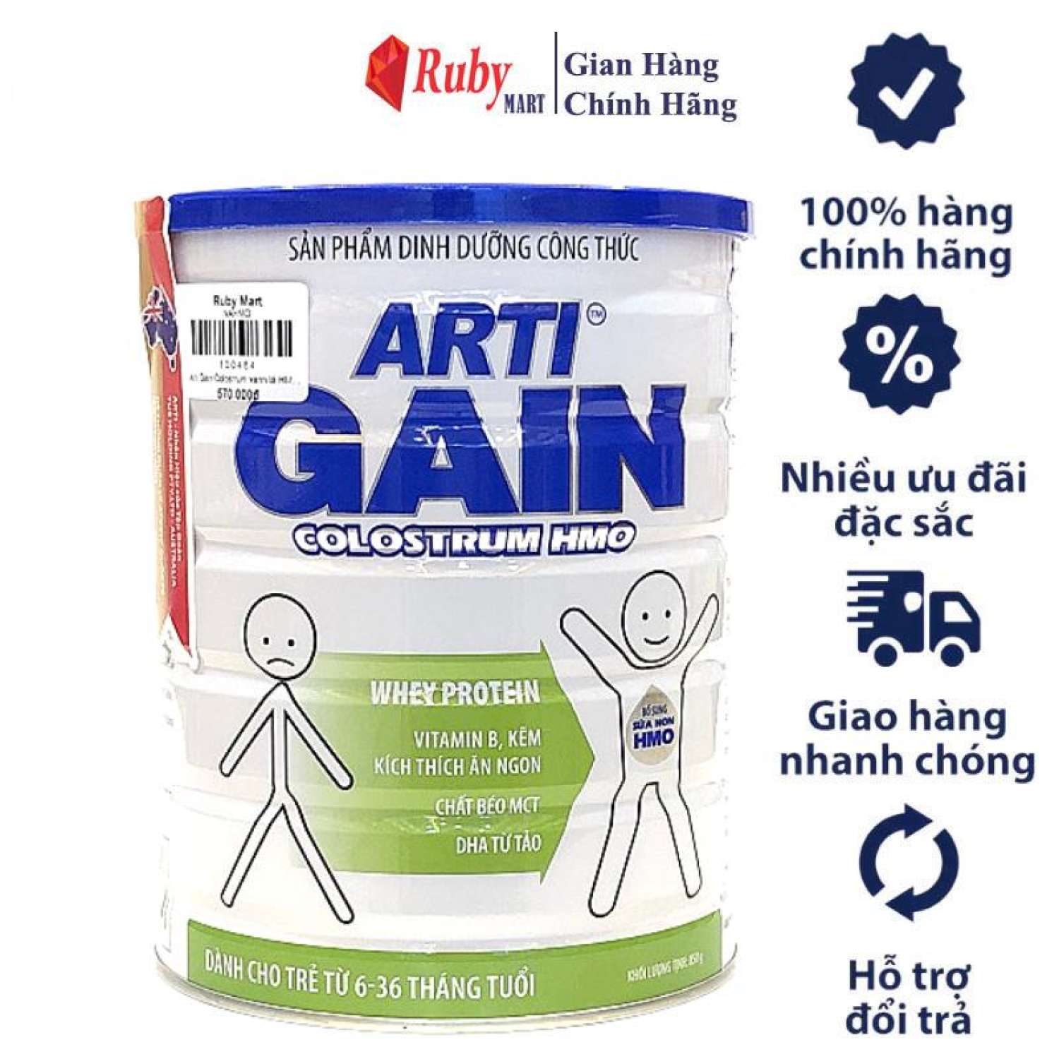 FREESHIP Sữa bột Gain 900g - Tăng cân hiệu quả cho trẻ gầy Dễ Uống