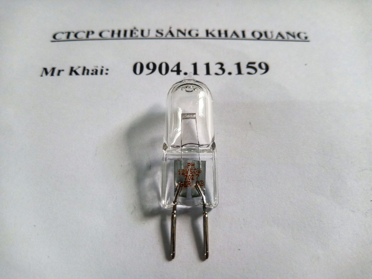 (SALE) Bóng đèn halogen 12V 50W GY G6.35 Philips 7027
