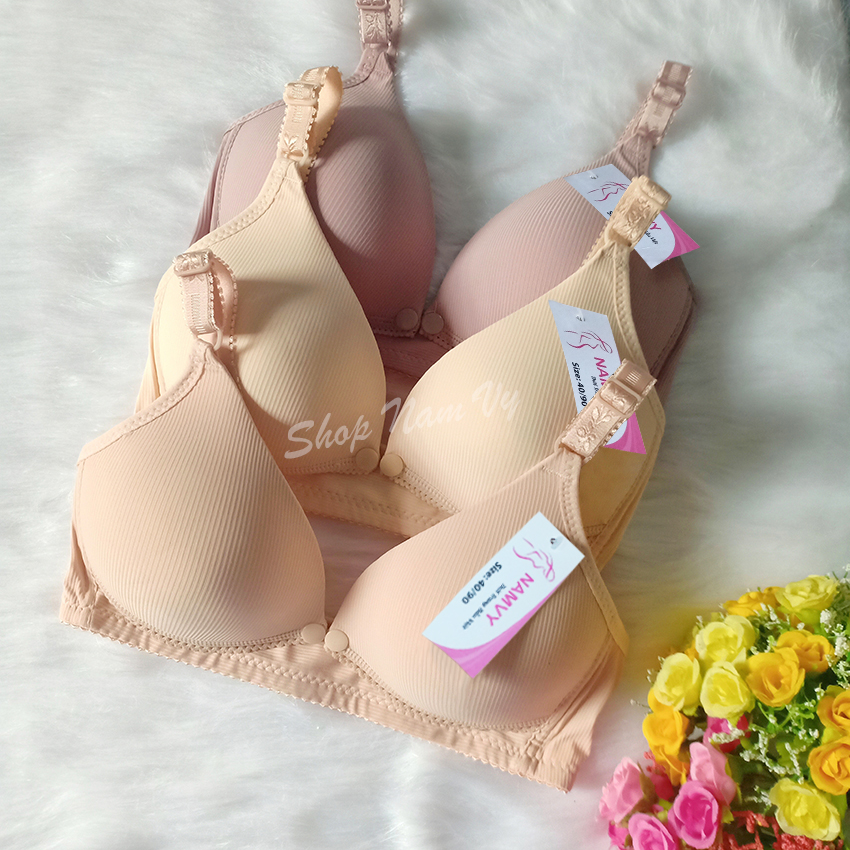Áo lót bầu cho con bú cotton lụa tăm mềm mát