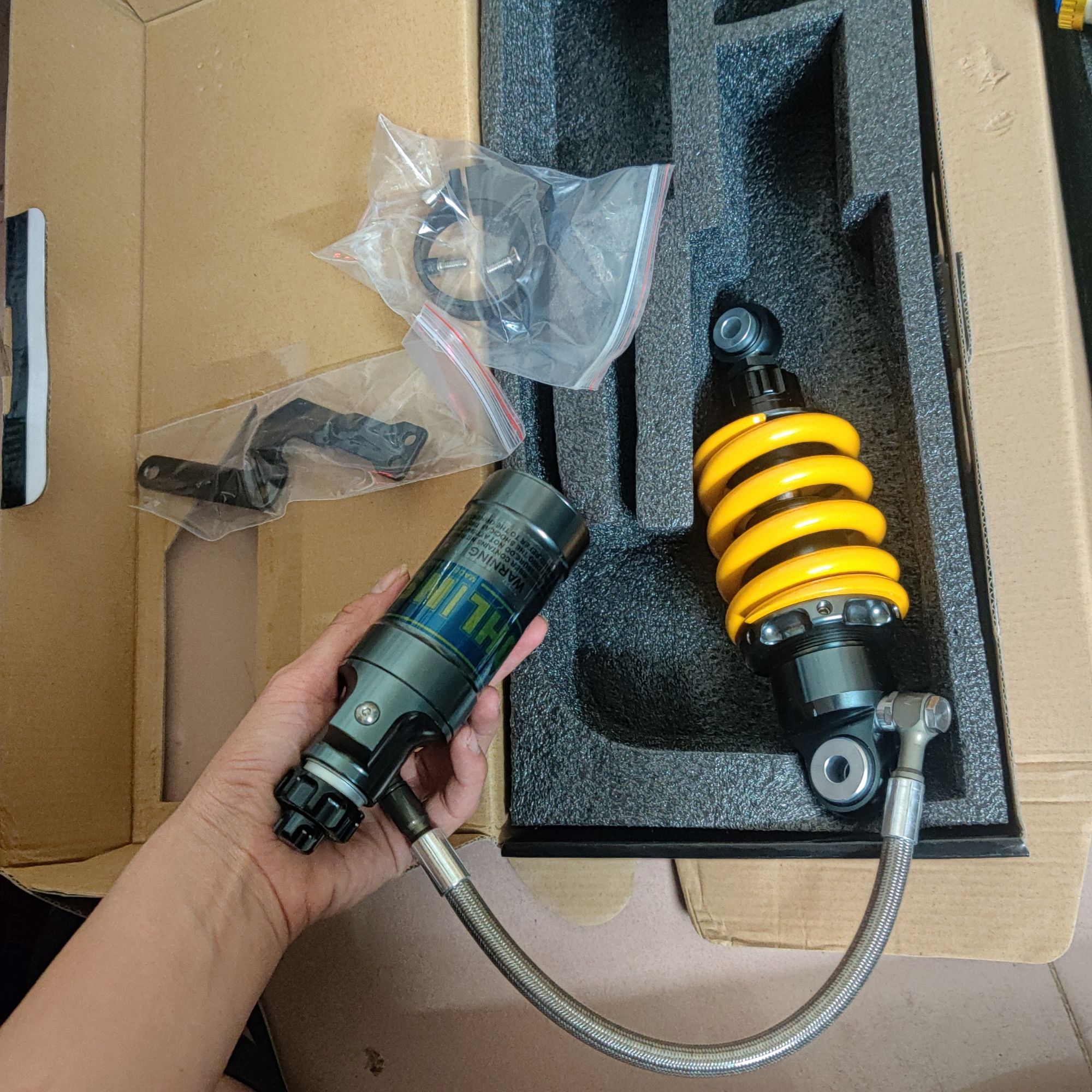 [HCM]phuộc ex nhỏ ex150 ex135 nitron ohlins xoay 360 ( mẫu 2021)