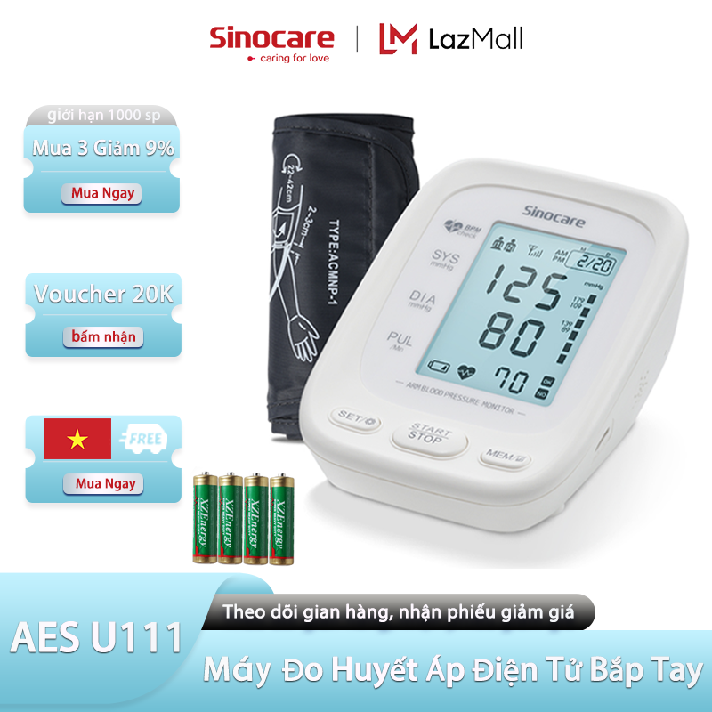 Máy Đo Huyết Áp Sinocare AES-U111