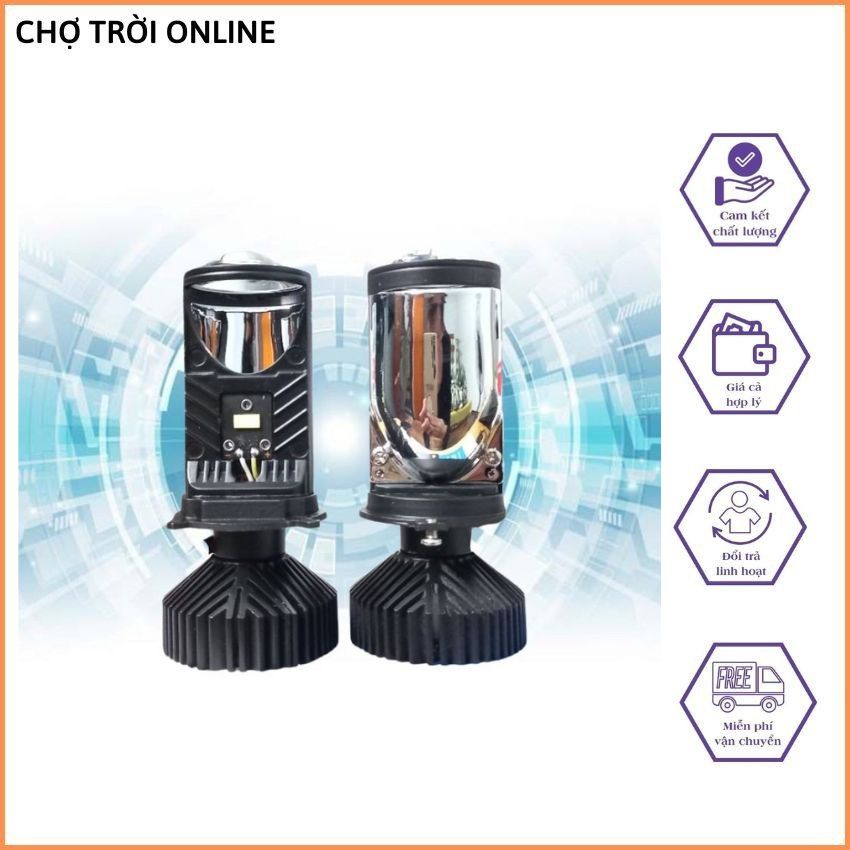 Đèn pha led bi cầu T9 chân H4, đèn pha xe máy, đèn pha led siêu sáng cho ô tô ,xe máy