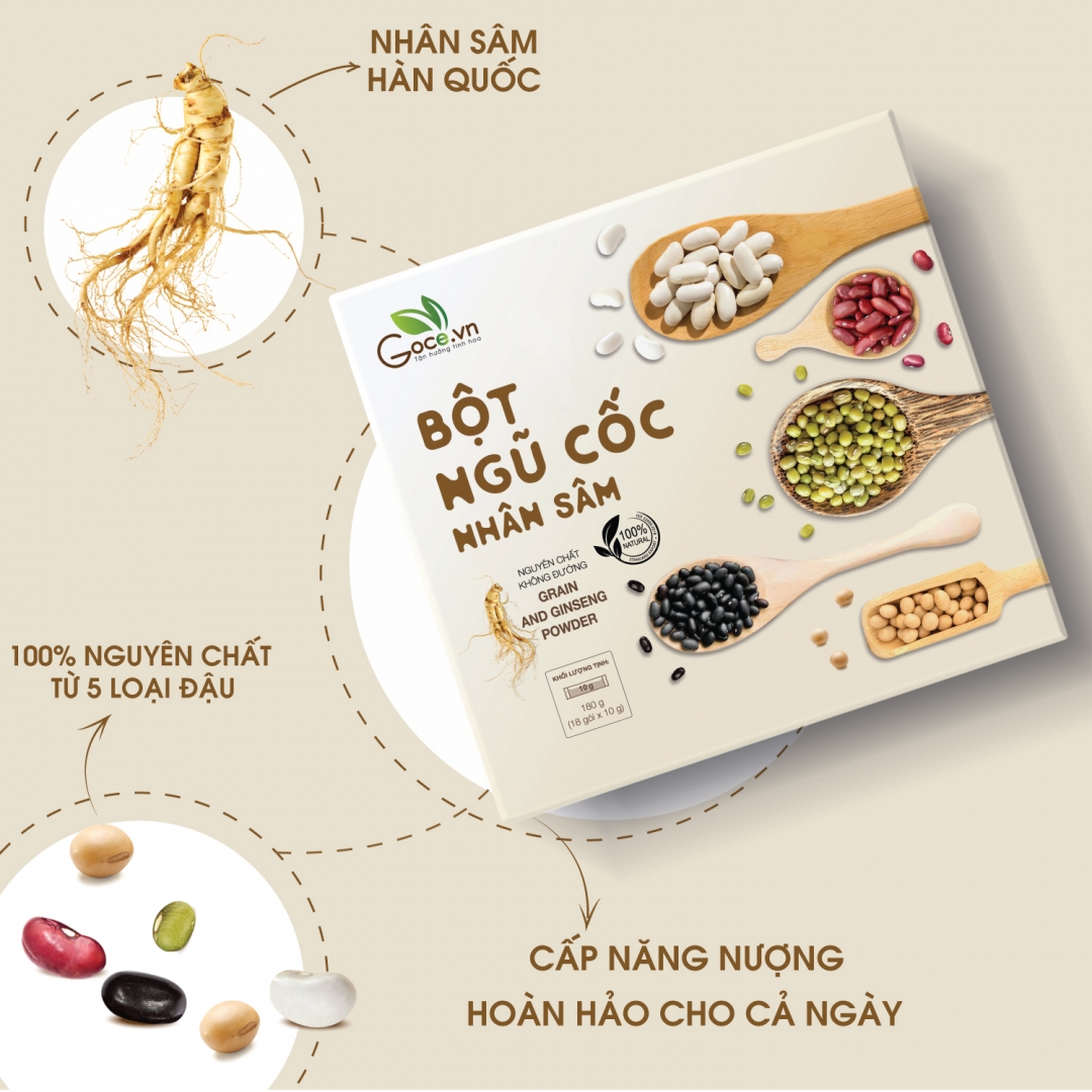 [Chính Hãng] - Bột ngũ cốc dinh dưỡng Goce 180g (18 gói x10g)