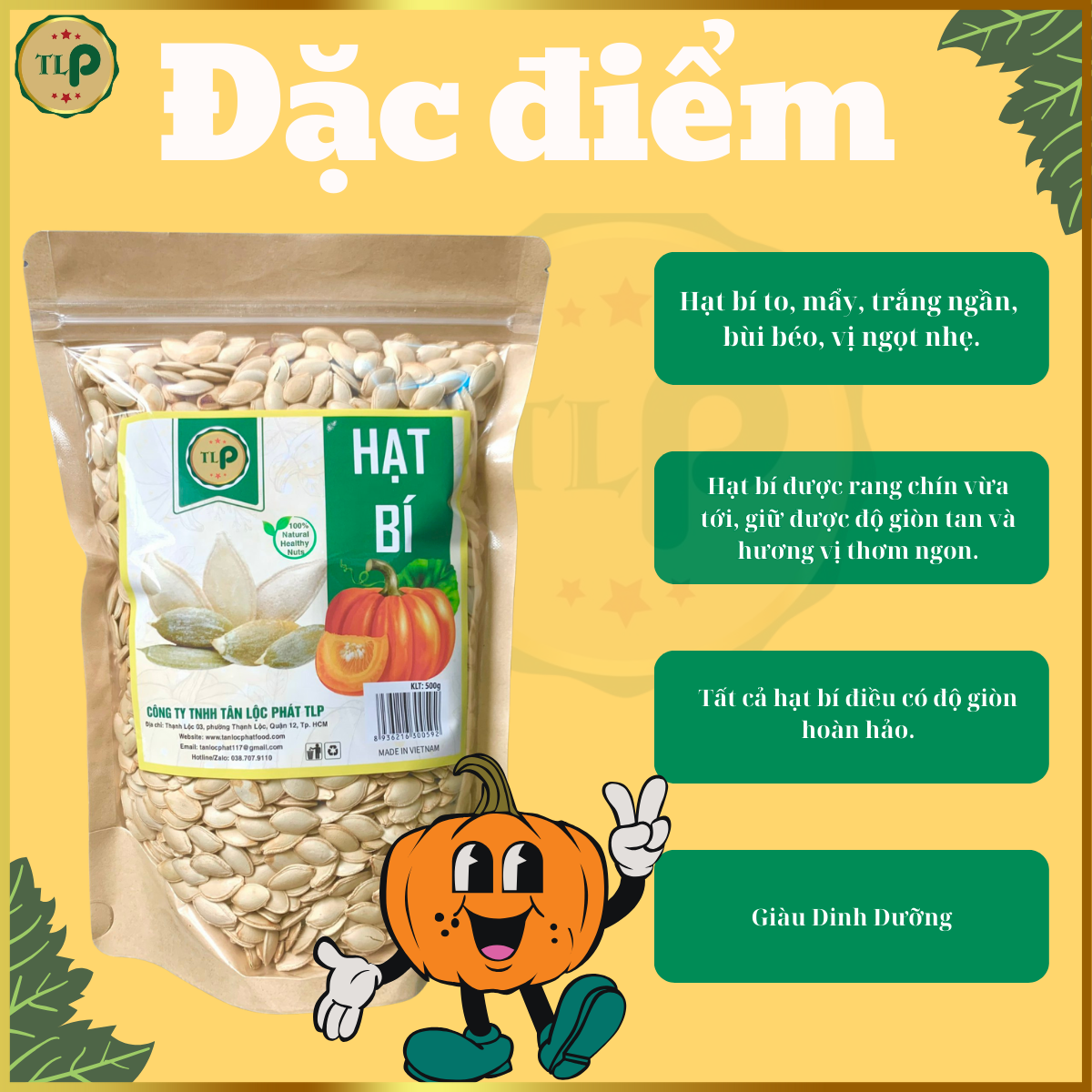 HẠT BÍ TRẮNG TÂN LỘC PHÁT - HŨ 500G