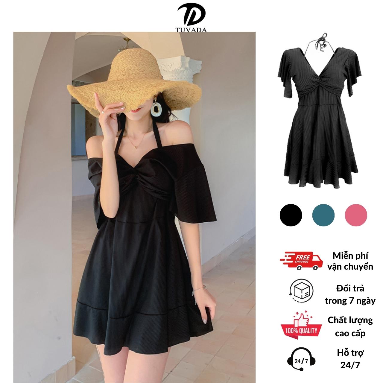 Bikini đi biển bigsize Tuvada bigsize 1 mảnh cao cấp basic mặc được 2 kiểu  - BSV13
