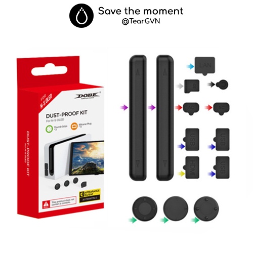 Bộ chắn bụi toàn diện DOBE cho Nintendo Switch 2 / Switch Oled / Switch 1
