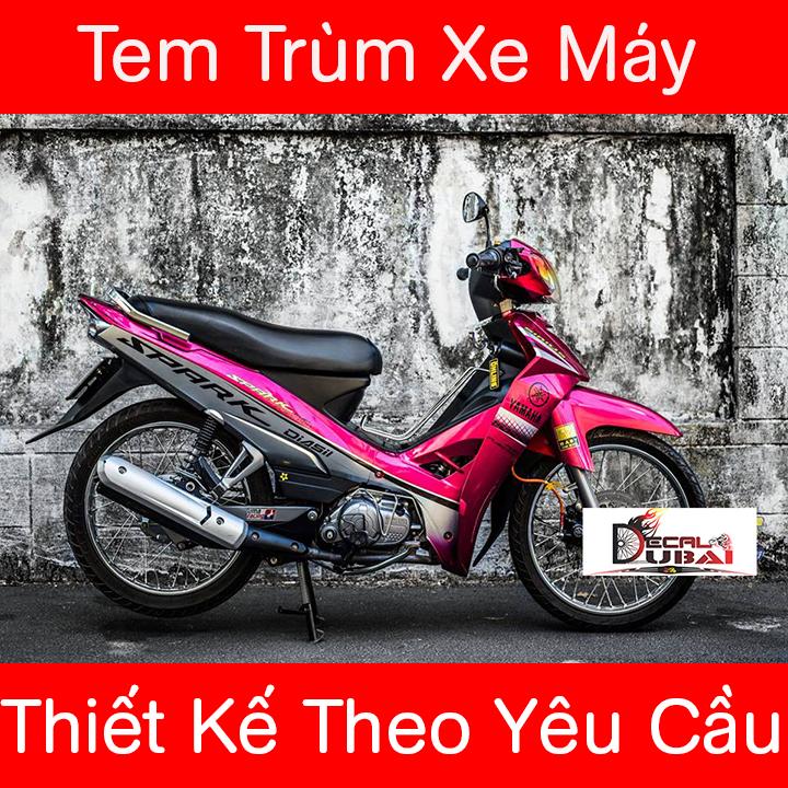 Tem Trùm Xe Sirius Spark Hồng Tím