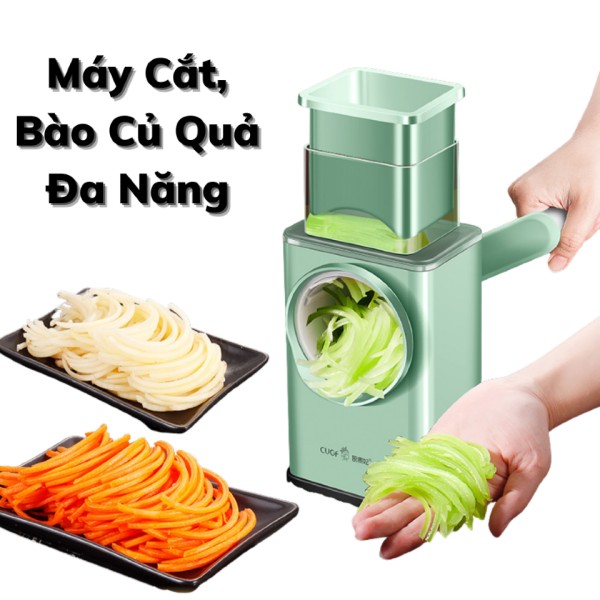 Dụng cụ nạo bào sợi rau củ quả đa năng 4in1, máy thái lát rau củ quả, bộ dụng cụ cắt lát bào sợi gọt đa năng gi gi store