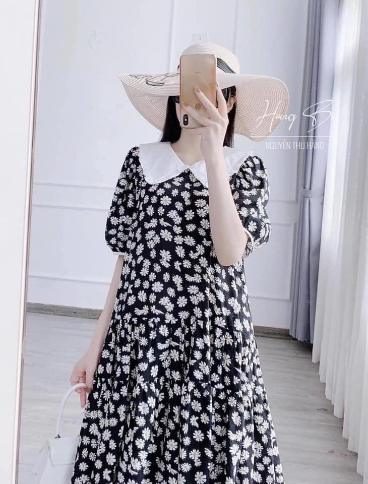 Đầm bầu, váy bầu hoa cúc siêu xinh