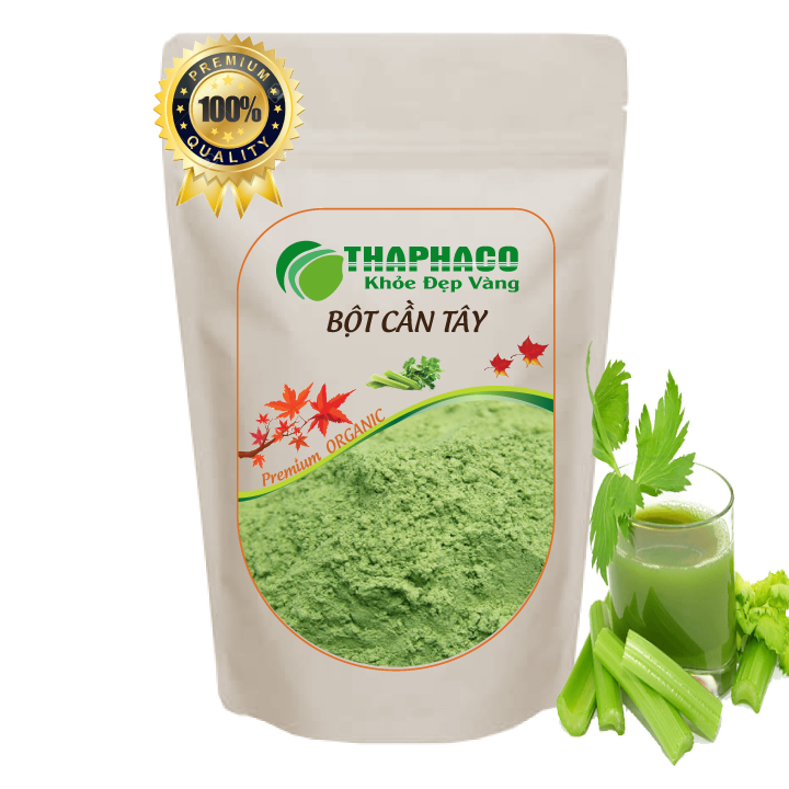 Bột cần tây nguyên chất - túi zip 100gram - bột uống làm đẹp dưỡng da thaphaco