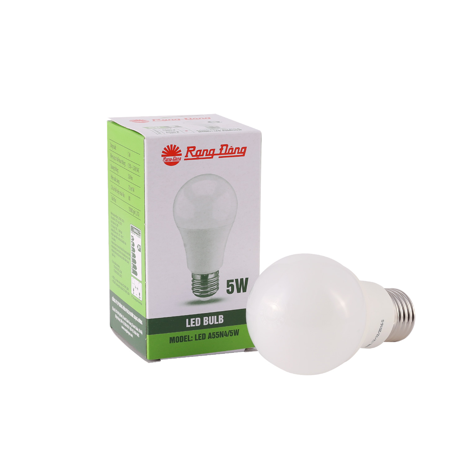 Bóng đèn Rạng Đông E27 Ánh sáng Vàng- Công suất 5W