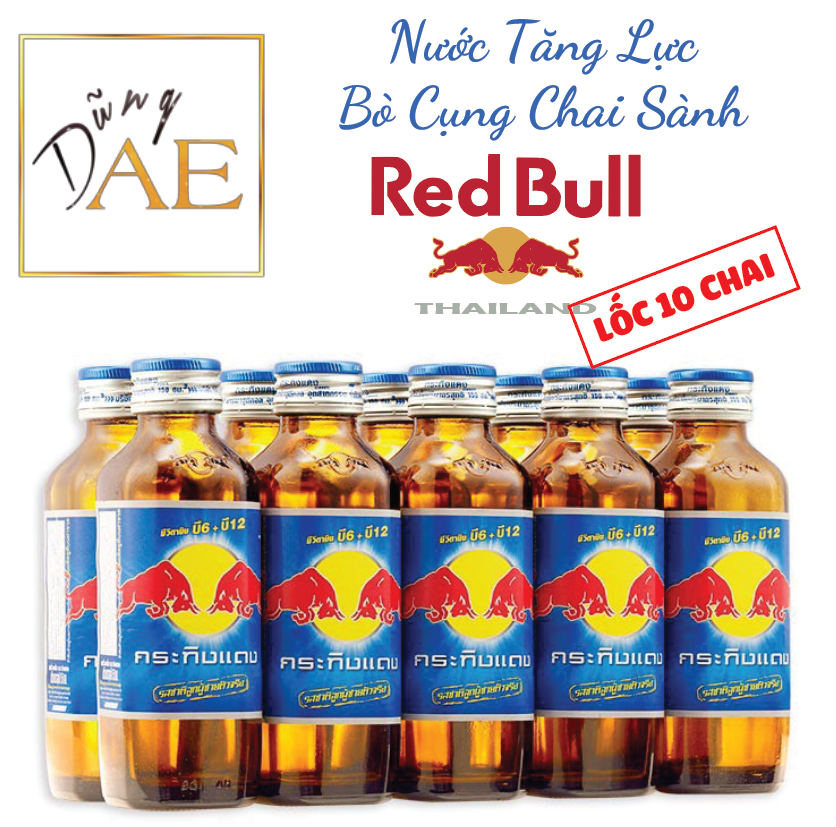 Lốc 10 Chai Nước Tăng Lực Red Bull Bò Húc Thái Lan