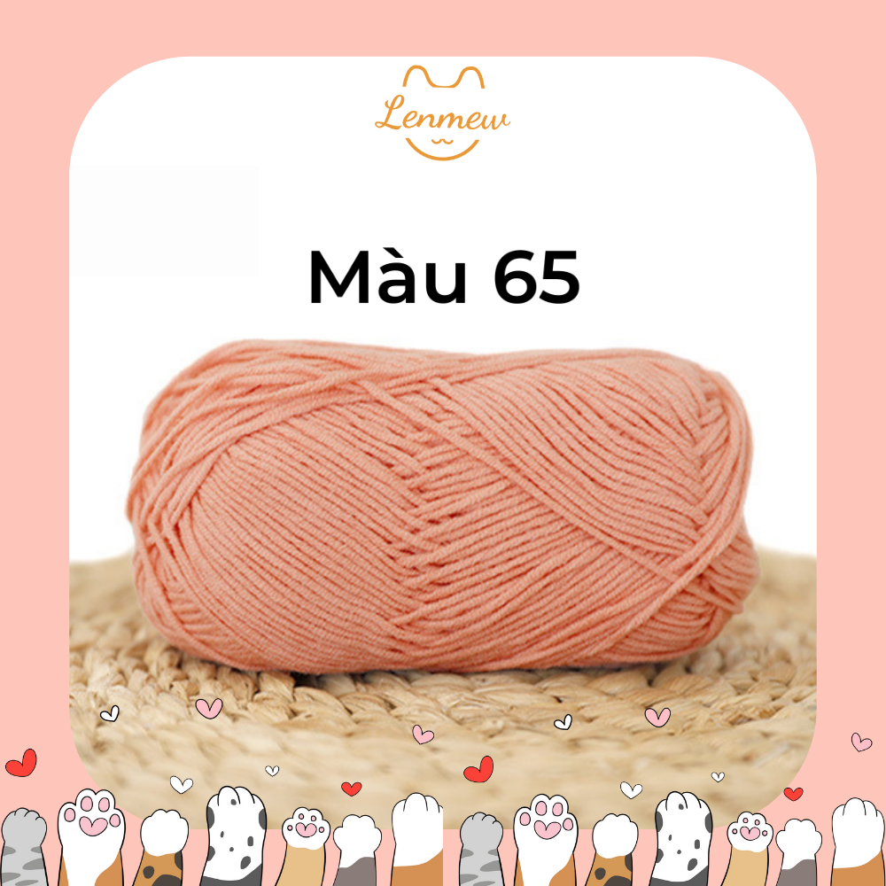 Len Baby Yarn Chính Hãng (Cuộn 40G) (Bảng Màu 51 - 67)