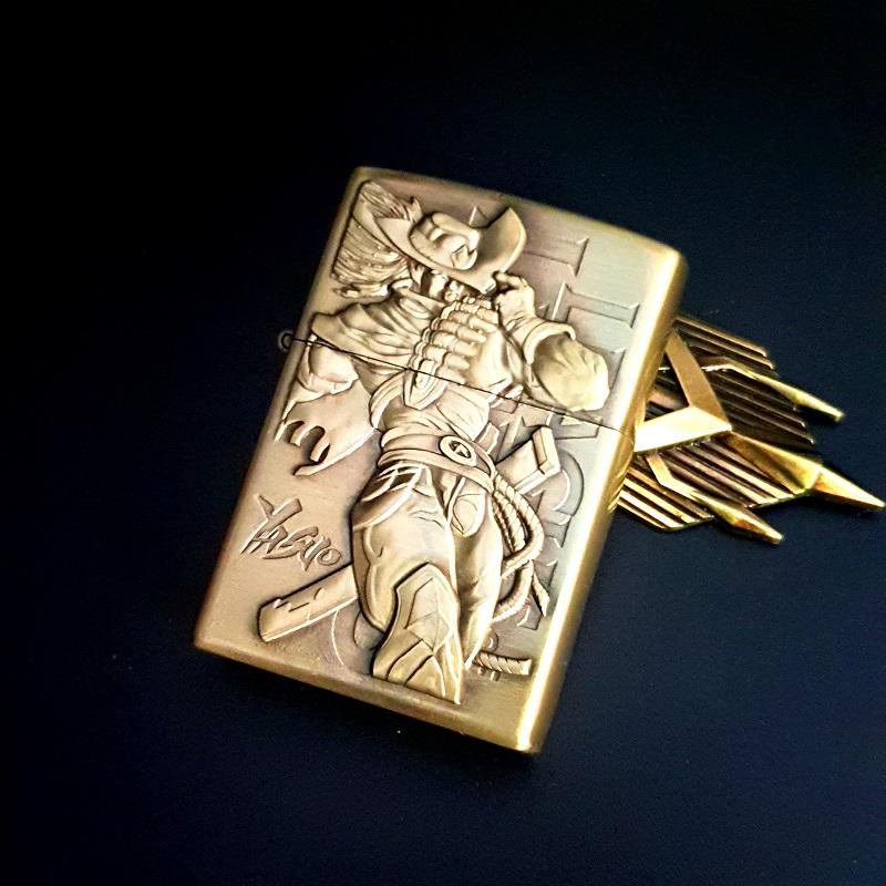 Hột Quẹt Bật Lửa Zippo Hình Nổi Tướng YASUO game League Of Legends