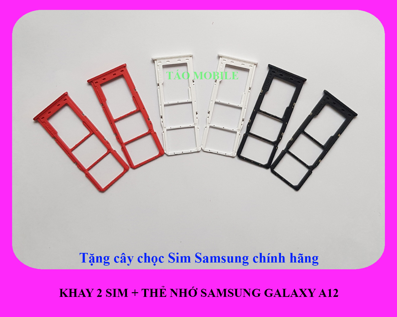 Khay sim Samsung A12 chính hãng + Tặng cây chọc sim chính hãng Samsung