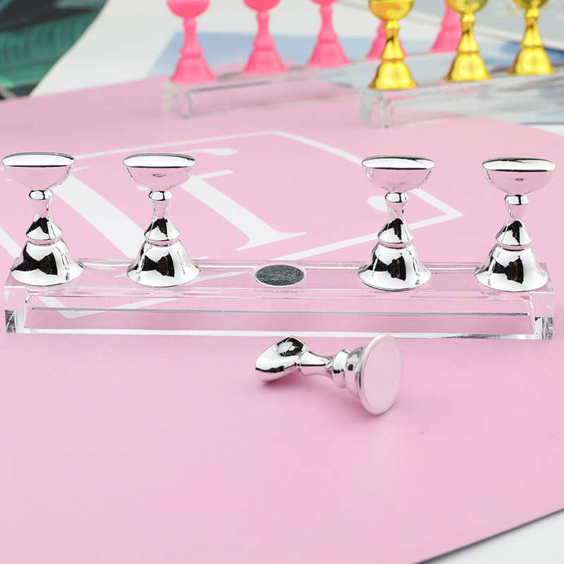 Q set 5 đế gắn móng giả tập sơn vẽ nail (giá đỡ móng giả tập vẽ) Y