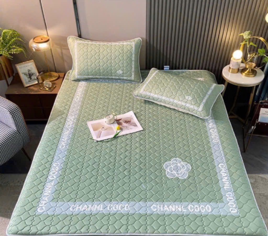 [ TẶNG KÈM 2 VỎ GỐI ] Chiếu Điều Hòa Cao Su Non Bo Chun (1m6/1m8/2m2) Mẫu Mới -